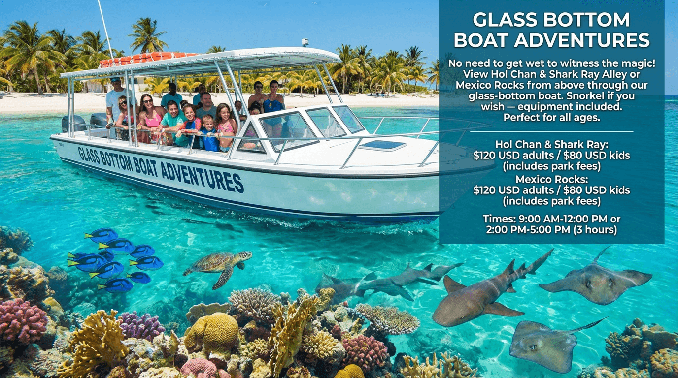 Glass Bottom Boat — Hol Chan & Shark Ray
