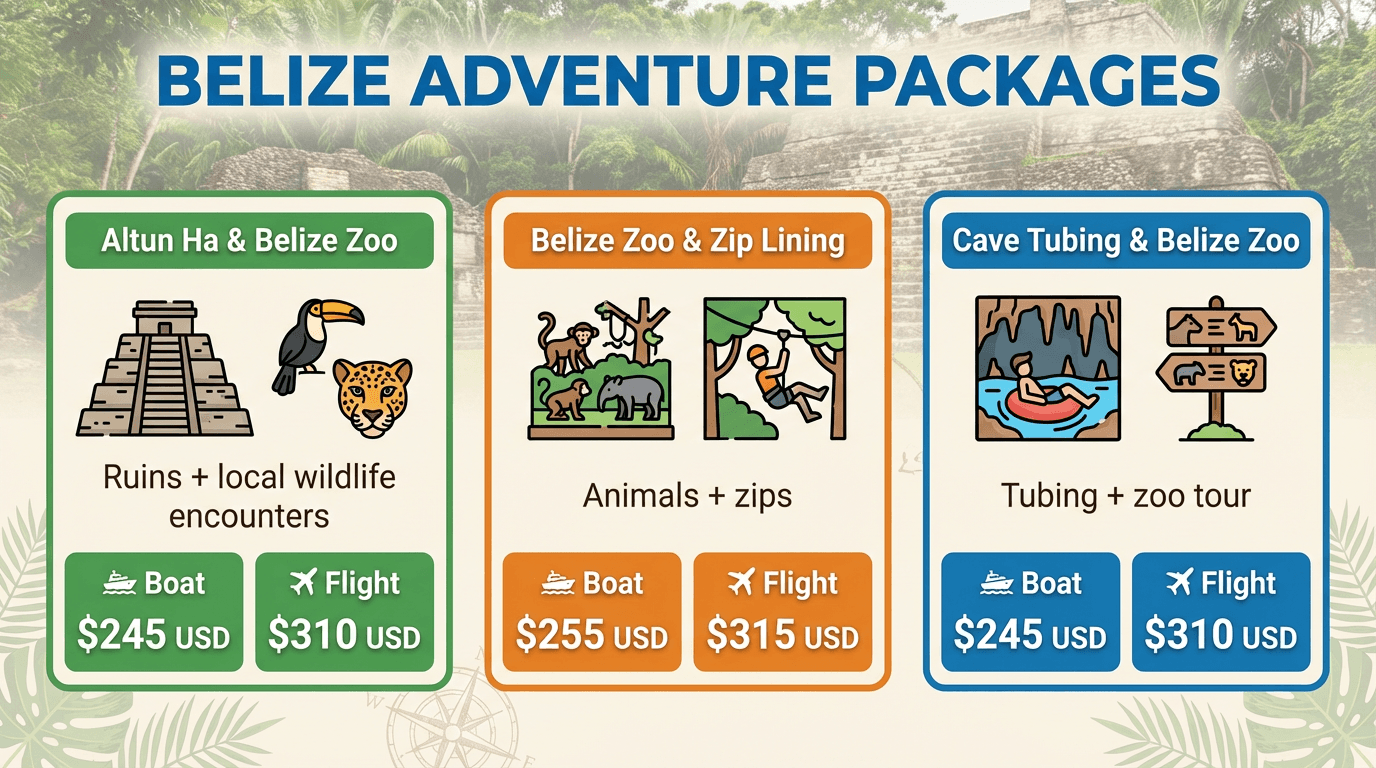 Altun Ha Ruins & Cave Tubing Combo in mainland Belize